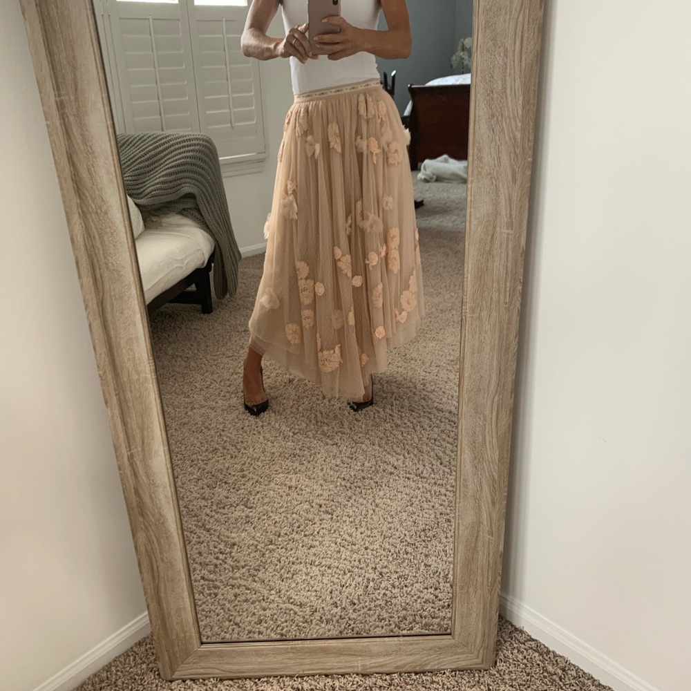 Rowena LoveShackFancy skirt. Tulle 3d.